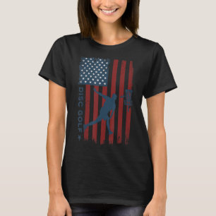 Camiseta Hombres Jugadores De Golf De Disco De Bandera Esta