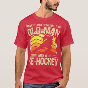 Camiseta Hombres Jugadores De Hockey Sobre Hielo Nunca Sube