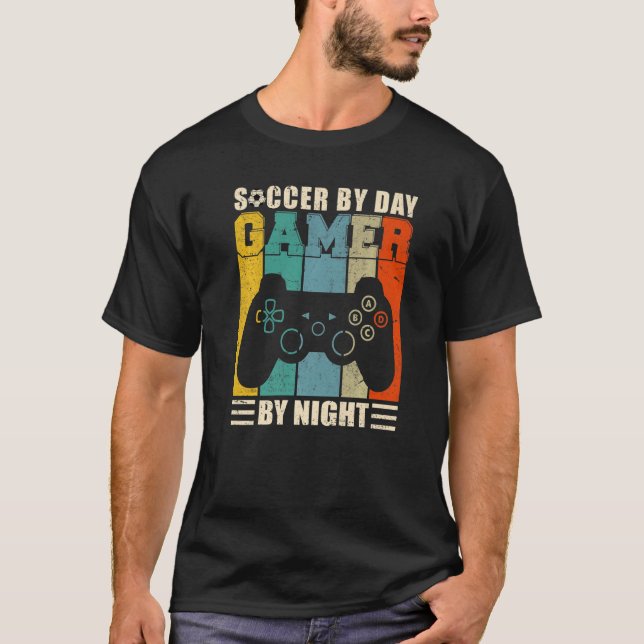 Camiseta Hombres Jugando Por Día Con Sarcasmo Retro (Anverso)