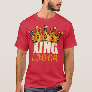 Camiseta Hombres King Libra Zodiac Cumpleaños Horoscope Ast