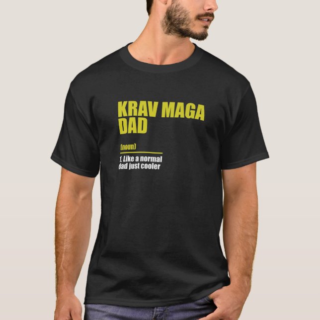 Camiseta Hombres Krav Maga Dad - Padre de artes marciales e (Anverso)
