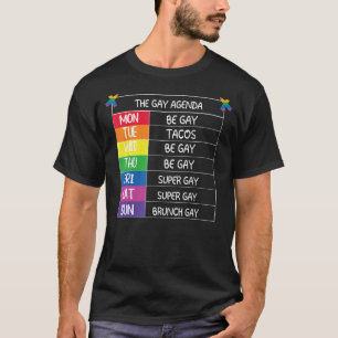 Camiseta Hombres La Agenda Gay Lgbtq Orgullo Mes Apoyar G