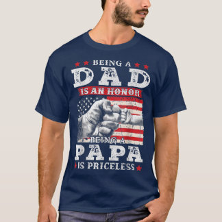 Camiseta Hombres La Bandera Estadounidense Ser Papá Es Un H