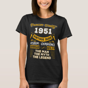 Camiseta Hombres La Leyenda Del Mitos Del Hombre 1951 72º C