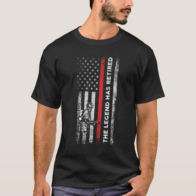 Camiseta Hombres, La Leyenda Se Ha Retirado Del Bombero (Anverso)