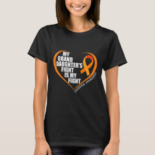 Camiseta Hombres La lucha de mi nieta es la leucemia en la 