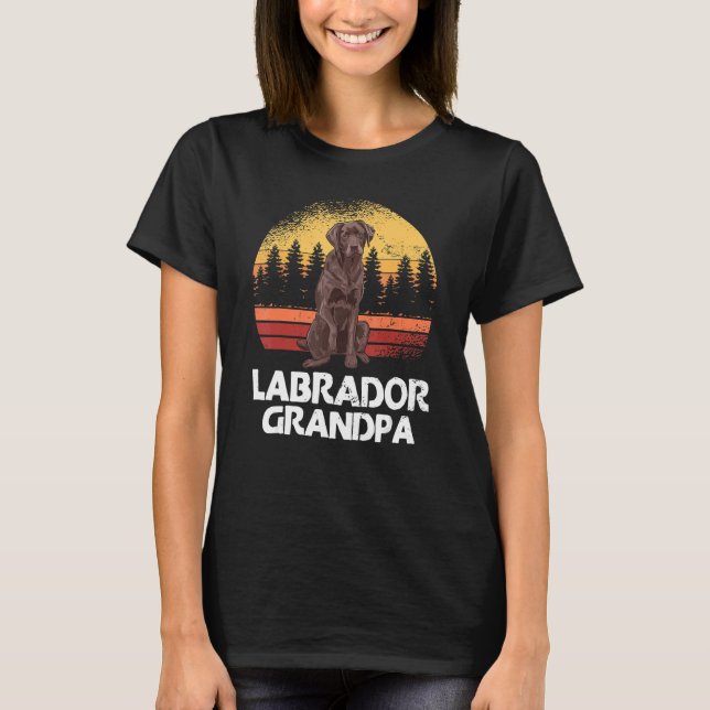 Camiseta Hombres Labrador Abuelo Dueño de Perro Labrador Re (Anverso)