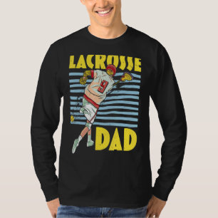 Camiseta Hombres Lacrosse Dad Padre Mejor Padre Nunca Padre