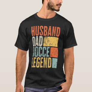 Camiseta Hombres Legendario Esposo Bocce Ball Padre Mejor