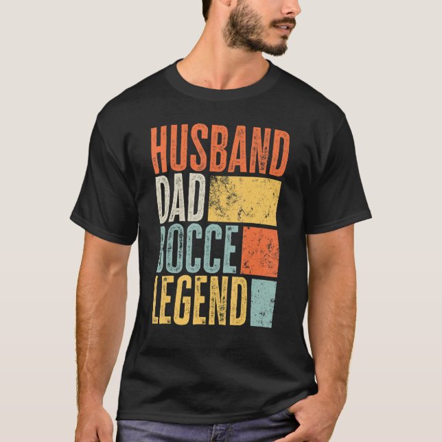 Camiseta Hombres Legendario Esposo Bocce Ball Padre Mejor (Anverso)