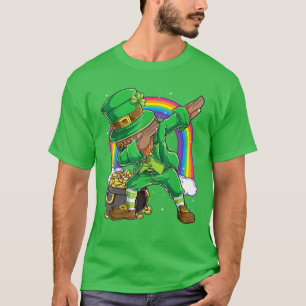 Camiseta Hombres Leprechaun Negro Dabbing African American