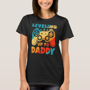 Camiseta Hombres Levantándose A Papi Gamer Dad Pregnancy An