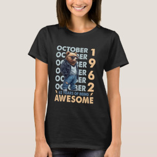 Camiseta Hombres Leyenda Octubre 1962 62º cumpleaños Guay B