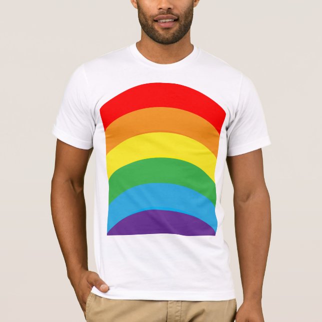 Camiseta Hombres LGBT arcoiris (Anverso)