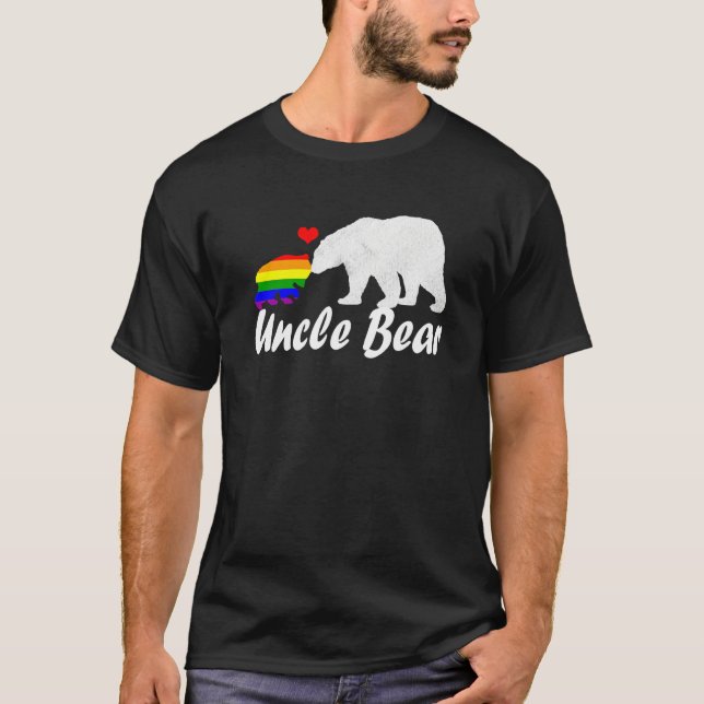 Camiseta Hombres Lgbt Tío Oso Orgullo Gay Derechos Iguales  (Anverso)