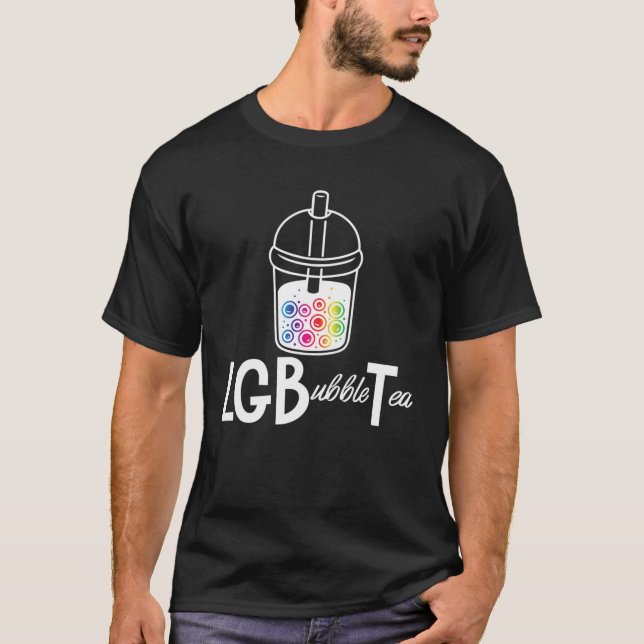 Camiseta Hombres Lgbublete Boba Tea Bubble Tea LGBT (Anverso)
