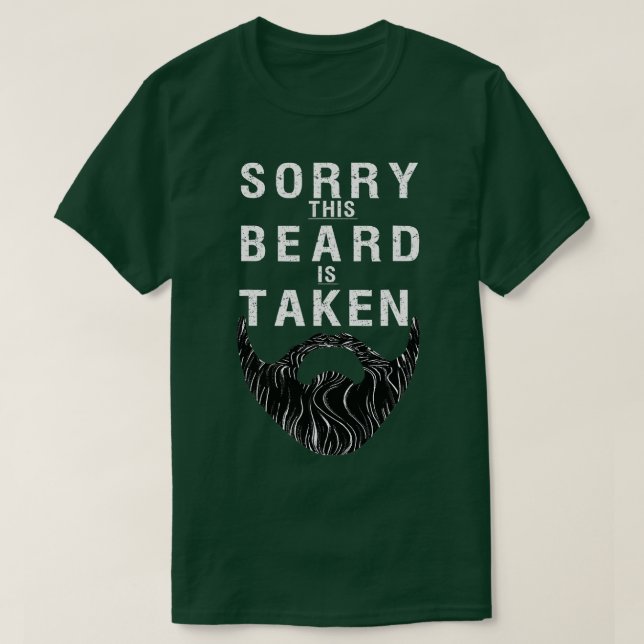 Camiseta Hombres Lo siento su barba se toma San Valentín te (Diseño del anverso)