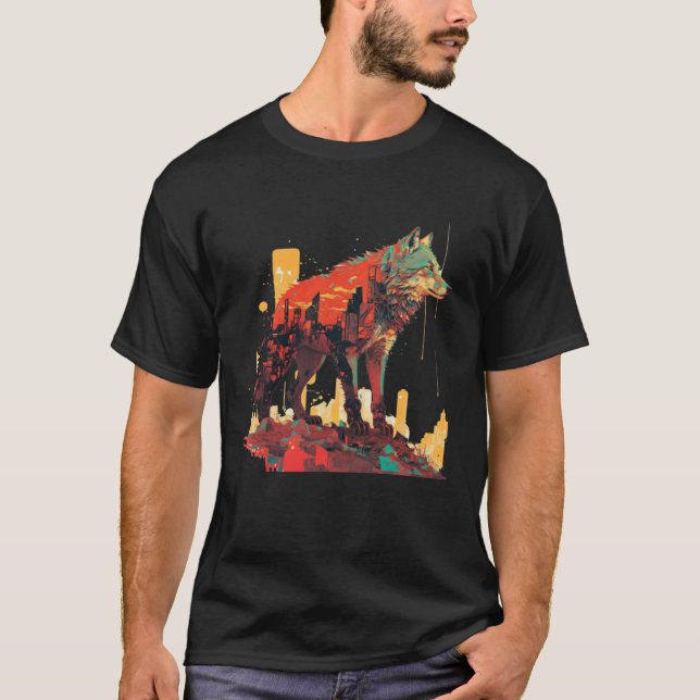 Camiseta Hombres Lobo Y Lobo Mujeres Niños 24 (Anverso)