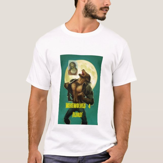 Camiseta ¡Hombres lobos para Jesús! (Anverso)