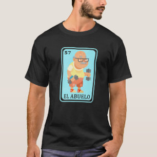 Camiseta Hombres Lotería Mexicana Bingo Abuelo Padre Españo