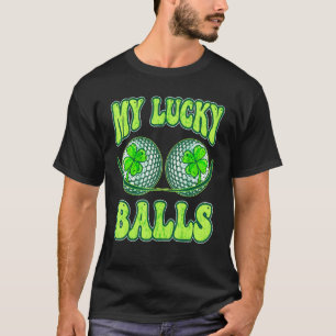 Camiseta Hombres Lucky Golf Balls Idea Golfer Mens St Patri