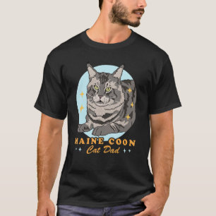 Camiseta Hombres Maine Coon Cat Dad El Dueño De Los Gatos M