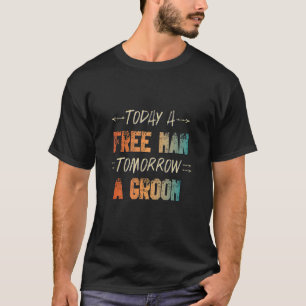 Camiseta Hombres Mañana   Vintage Novio Despedida de Solter