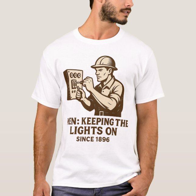 Camiseta Hombres: Mantener las luces encendidas (Anverso)
