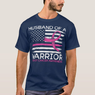 Camiseta Hombres marido de un cáncer de mama de guerrero