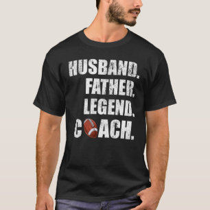 Camiseta Hombres Marido Padre Leyenda entrenador de fútbol