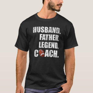 Camiseta Hombres Marido Padre Leyenda entrenador de fútbol