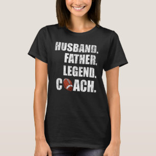 Camiseta Hombres Marido Padre Leyenda entrenador de fútbol