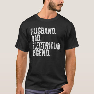 Camiseta Hombres Marido Papá Leyenda Eléctrica Shirt Gracio
