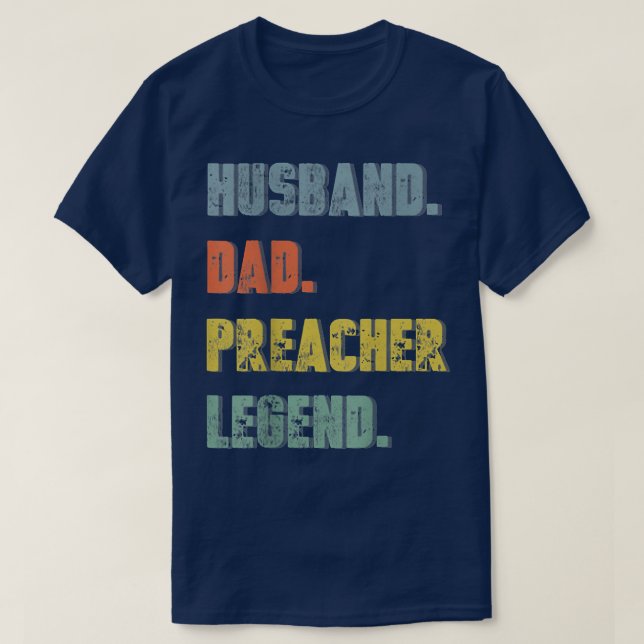 Camiseta Hombres marido papá predicador leyenda de padre vi (Diseño del anverso)