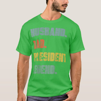 Camiseta Hombres marido papá presidente leyenda padre de fa