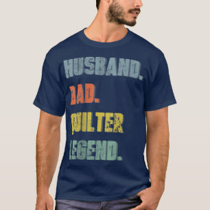 Camiseta Hombres marido papá quilter leyenda padre vintage 