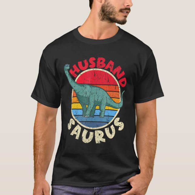 Camiseta Hombres Marido Saurus I Brachiosaurus Diplodocumen (Anverso)