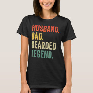 Camiseta Hombres Marido Vintage Papá Leyenda con Cabeza Ret