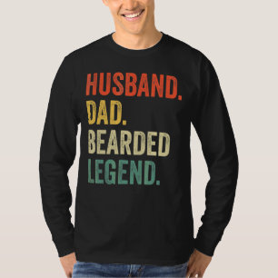 Camiseta Hombres Marido Vintage Papá Leyenda con Cabeza Ret