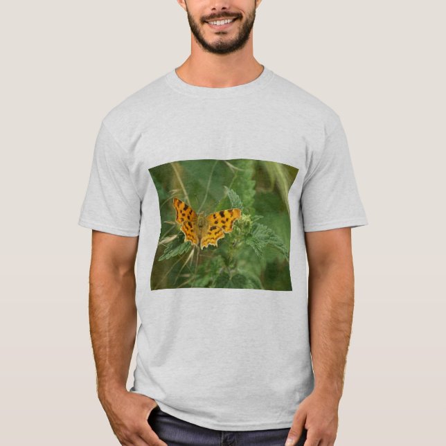 Camiseta Hombres Mariposa Gris (Anverso)