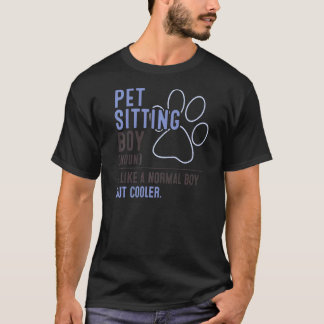 Camiseta Hombres Mascota Sentando A Un Chico Normal Pero Má