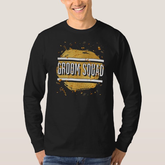 Camiseta Hombres matrimonio Groomsmen Groom Escuadrón Boda  (Anverso)
