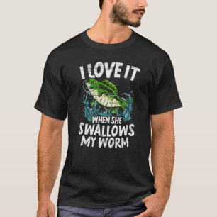 Camiseta Hombres Me Encanta Cuando Ella Se Traga Mi Gusano