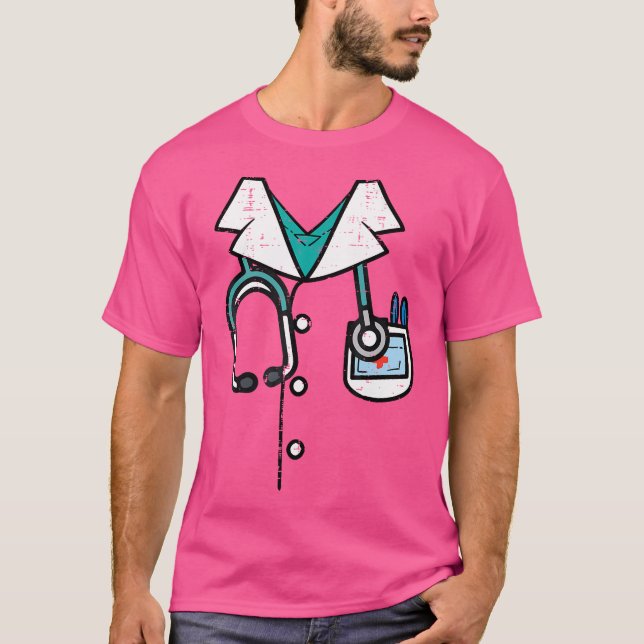 Camiseta Hombres médicos de Halloween - médica Costume Lab  (Anverso)