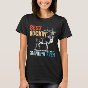 Camiseta Hombres Mejor Abuelo Buckin Caza De Venados Buckin
