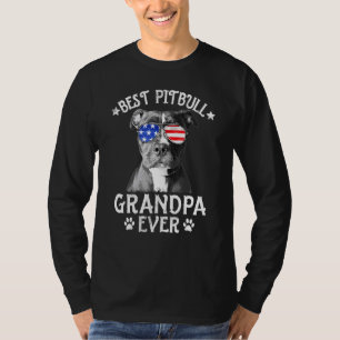 Camiseta Hombres Mejor Abuelo De Pitbull Nunca Perro Papá A