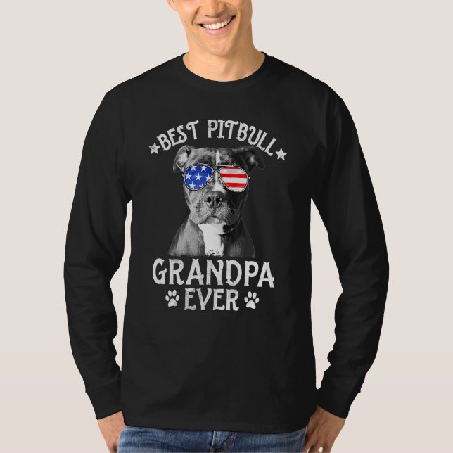 Camiseta Hombres Mejor Abuelo De Pitbull Nunca Perro Papá A (Anverso)