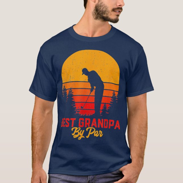 Camiseta Hombres Mejor Abuelo Por Par Golf Lover Regalo Par (Anverso)