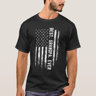 Camiseta Hombres Mejor Abuelo Que Nunca Bandera Estadounide