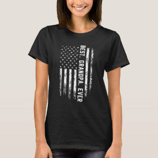 Camiseta Hombres Mejor Abuelo Que Nunca Bandera Estadounide